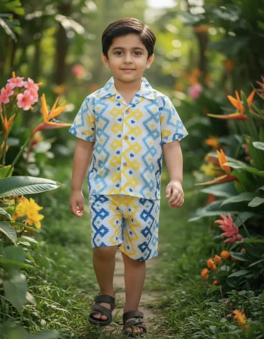 boys-premium-cotton-printed-co-ord-set-shirt-shorts