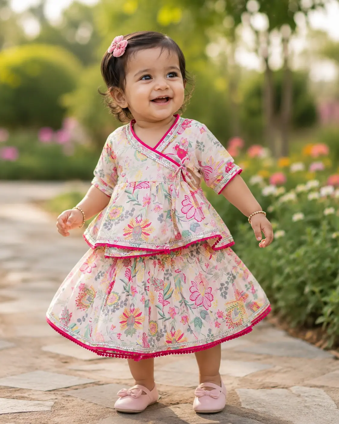 floral-cotton-girls-lehenga-set-with-pink-lace-detailing