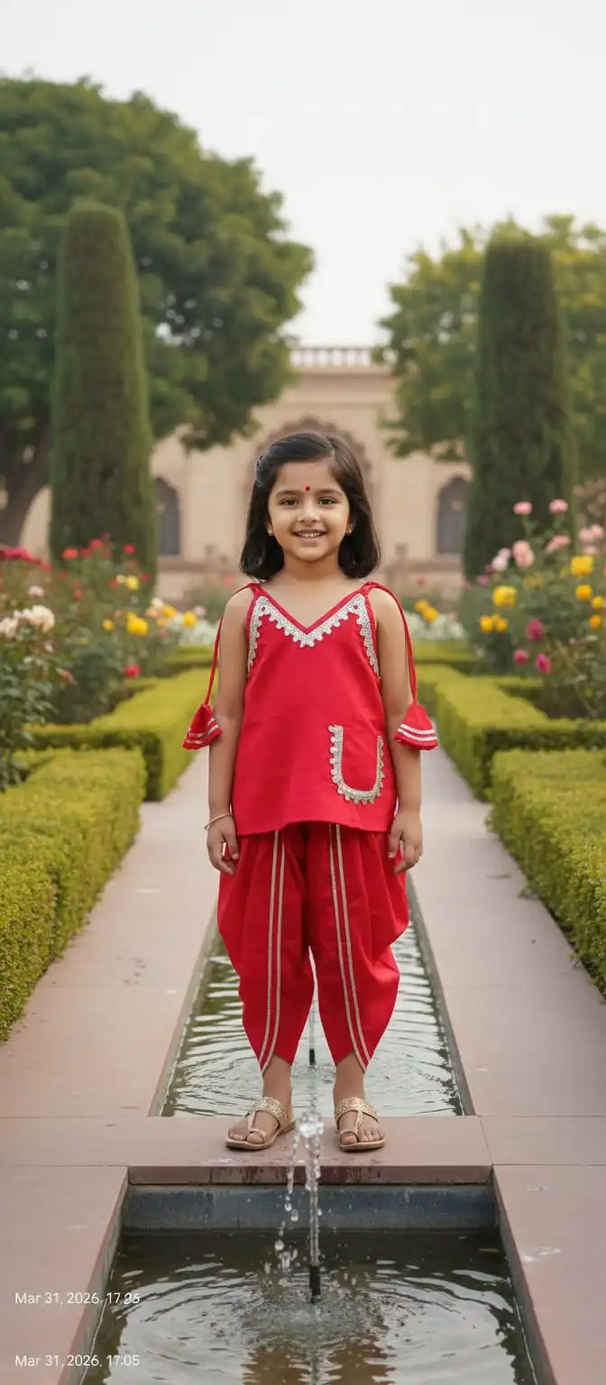 elegant-red-dhoti-set-for-girls-festive-wear